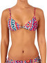 Roxy Multi Color Bikini Top Halter String Womens Printed Swimwear Size S