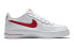 Фото #3 товара Nike Air Force 1 Low 1-3 White/Gym Red 低帮 板鞋 GS 白红 / Кроссовки Nike Air Force 1 Low 1-3 WhiteGym Red GS AV6252-101