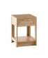 Фото #7 товара Rattan End Table With Drawer, Modern Nightstand, Side Table For Living Roon, Bedroom, Natural