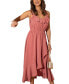 Фото #1 товара Women's Rose Split Hem Dress