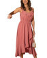 Women's Rose Split Hem Dress