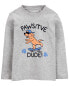 Фото #5 товара Toddler Dog Cotton Blend Long-Sleeve Tee - Grey 3T