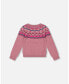 ფოტო #2 პროდუქტის Big Girls Fairisle Sweater Lavender