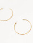 Neck On The Line gold plated stainless steel 70mm big hoop earrings