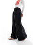 COLLUSION wide leg baggy tailored trousers in black