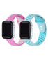 Breathable Sport 2-Pack Mint and Pink Silicone Bands for Apple Watch, 38mm-40mm