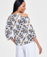 Фото #2 товара Women's Cold-Shoulder Top, Created for Macy's