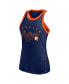 ფოტო #3 პროდუქტის Women's Navy Houston Astros Tailsweep Fashion Racerback Rhinestone Tank Top