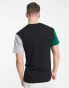 Vans colourblock varsity t-shirt in black