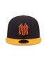 Головной убор New Era мужской синий, золотой New York Yankees Primary Logo 59FIFTY Fitted Hat темно-синий, золотой, 7 7/8 - фото #4