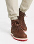 Фото #2 товара Levi's Jax Lux leather lace up boot with red tab in brown