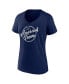 ფოტო #2 პროდუქტის Women's Navy Dallas Cowboys Back Home Again V-Neck T-shirt