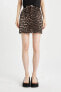 Фото #4 товара Мини юбка defacto с леопардовым рисунком