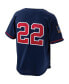 Фото #2 товара Men's Bo Jackson Navy California Angels Cooperstown Collection Mesh Batting Practice Button-Up Jersey