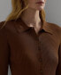 Фото #3 товара Women's Rib-Knit Polo Cardigan Top