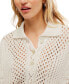 Women's To The Point Cotton Crochet Polo Shirt