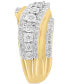 ფოტო #3 პროდუქტის Diamond Swirl Statement Ring (5/8 ct. t.w.) in 14k Two-Tone Gold