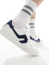 Levi's Swift leather trainer in white with navy backtab 44 - фото #1