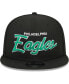 Men's Black Philadelphia Eagles Main Script 9FIFTY Snapback Hat