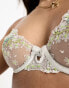 Фото #3 товара Boux Avenue Briar embroidered lace balconette bra in mint and white