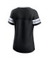 ფოტო #2 პროდუქტის Women's Black Las Vegas Raiders Plus Size Original State Lace-Up T-shirt