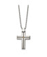 Фото #1 товара Chisel yellow IP-plated Cross Pendant 19.5 inch Box Chain Necklace