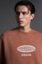 Round neck faded sweatshirt