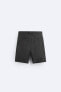 100% linen houndstooth bermuda shorts