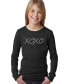 Big Girl's Word Art Long Sleeve T-Shirt - XOXO