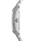 ფოტო #3 პროდუქტის Women's Emery Three-Hand Silver-Tone Stainless Steel Watch 27mm x 33mm