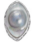 ფოტო #2 პროდუქტის Mabé Blister Pearl (18 x 28mm) Statement Ring in Sterling Silver