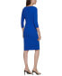 ფოტო #2 პროდუქტის Women's Foldover-Neck Front-Slit Sheath Dress