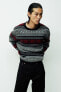 Фото #3 товара Regular Fit Jacquard-knit Sweater