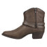 Dingo Aydra Embroidery Round Toe Cowboy Booties Womens Brown Casual Boots DI8971