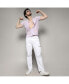 Фото #6 товара Men's White & Lavender Balanced Striped Shirt