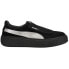 Фото #1 товара Puma Strap Satin Ep Logo Platform Slip On Womens Black Sneakers Casual Shoes 36