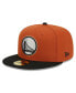 Фото #2 товара Men's Rust, Black Golden State Warriors Two-Tone 59FIFTY Fitted Hat