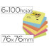 Фото #2 товара POST IT Removable sticky note pad 76x76 mm neon pack of 6 assorted pads