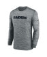 Фото #3 товара Men's Heather Gray Las Vegas Raiders Sideline Team Velocity Performance Long Sleeve T-shirt