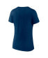 Фото #2 товара Women's Deep Sea Blue Seattle Kraken Authentic Pro Core Collection Secondary Logo V-Neck T-Shirt