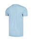 ფოტო #3 პროდუქტის Men's Blue Distressed Pabst Blue Ribbon Vintage-Like Fade T-shirt