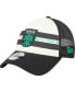 Бейсболка Trucker Snapback New Era Austin FC Team Stripes для мужчин, белая, черная Черно-белый - фото #1