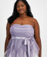 ფოტო #3 პროდუქტის Plus Size Ombré-Mesh Glitter Corkscrew Dress