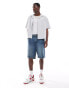 Cotton On baggy denim short in tint green wash