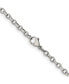 Stainless Steel Polished 3.2mm Cable Chain Necklace