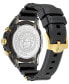 Men's Icon Active Swiss Chronograph Diamond (0.15 ct. t.w.) Black Silicone Strap Watch 44mm