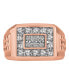 ფოტო #3 პროდუქტის Men's Diamond Cluster Nugget Detail Ring (1 ct. t.w.) in 10k Gold