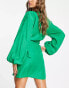 Фото #4 товара Public Desire wrap shirt beach summer dress in green