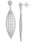 ფოტო #1 პროდუქტის Diamond Openwork Mesh Drop Earrings (2 ct. t.w.) in 14k White Gold