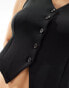 ASOS DESIGN fitted waistcoat in black